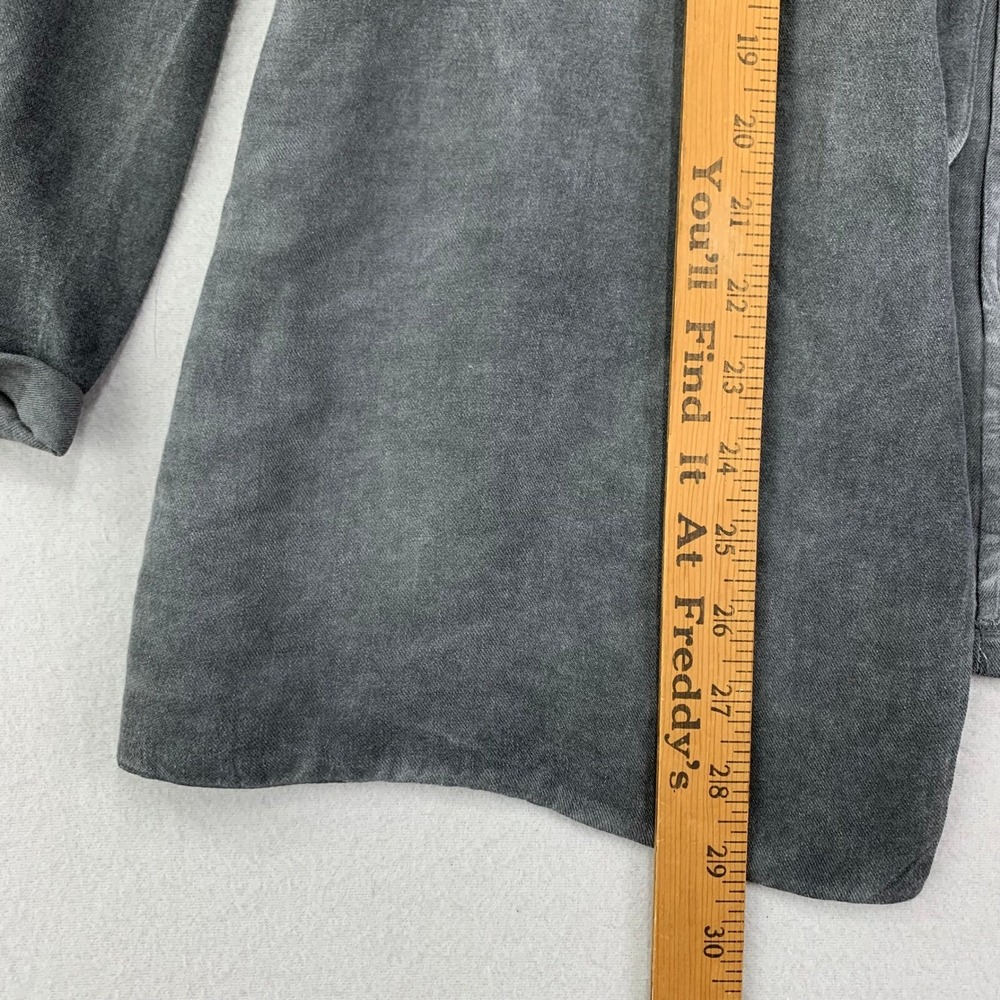 Tina + Jo Anthropologie Kimono Blouse XS Gray Open Front Garment Died Lagenlook - Picture 7 of 8